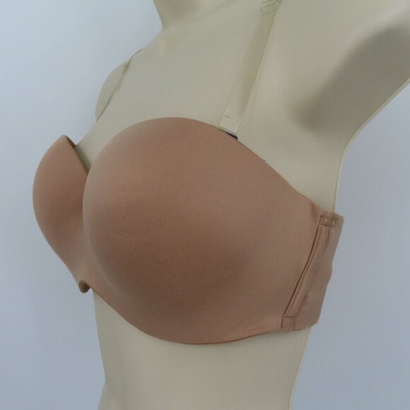 Victorias Secret 32DD Body Victoria Lined Strapless Beige Underwire Bra Women - Picture 4 of 15